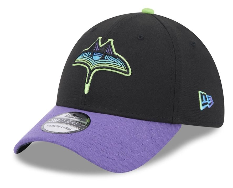 Tampa Bay Rays Men’s Black New Era 2024 City Connect 39THIRTY Hat