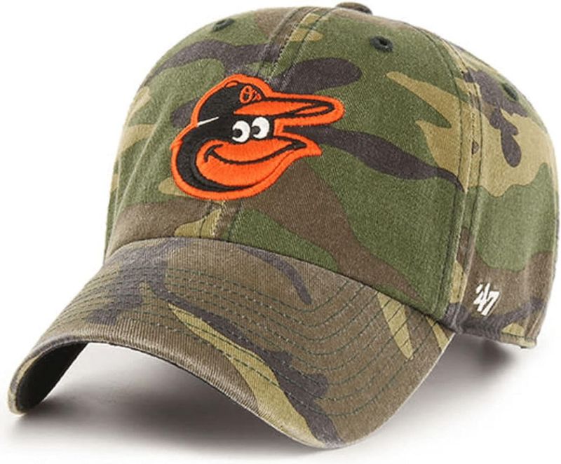 Baltimore Orioles Men’s Camo 47 Brand Clean Up Adjustable Hat