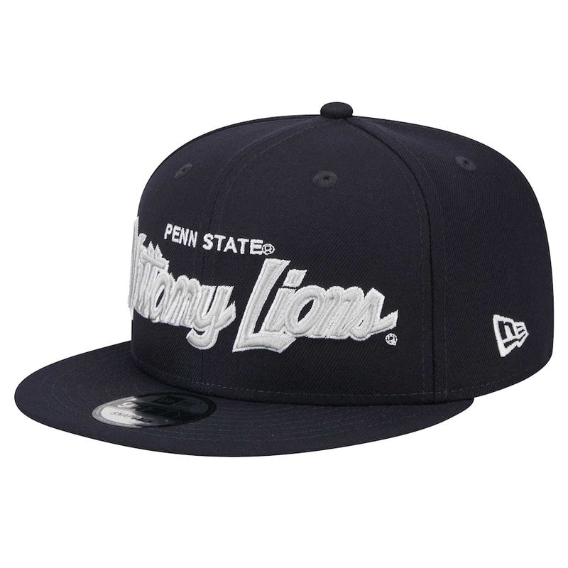 Penn State Nittany Lions Men's Black New Era 9Fifty Script Snapback Hat