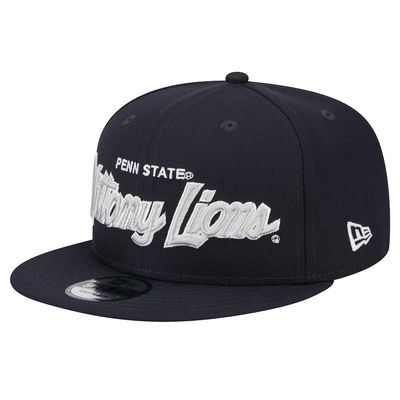 Penn State Nittany Lions Men's Black New Era 9Fifty Script Snapback Hat
