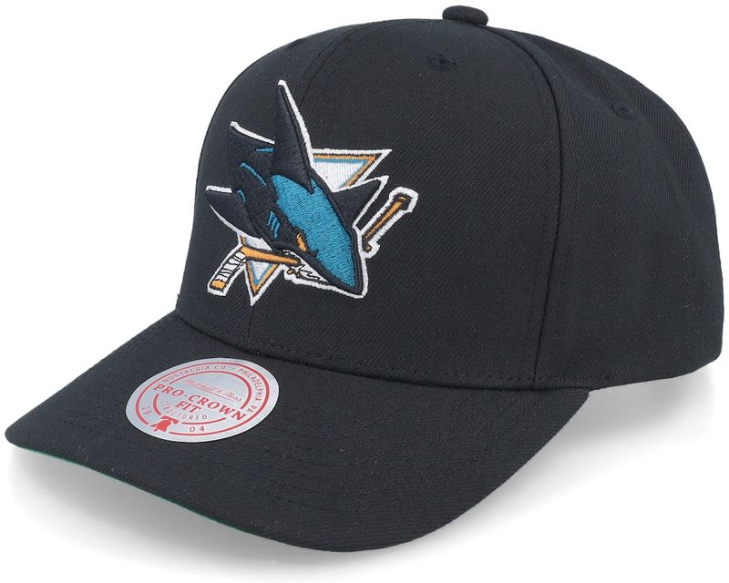 San Jose Sharks Men’s Black Team Ground 2.0 Pro Mitchell & Ness Snapback Hat