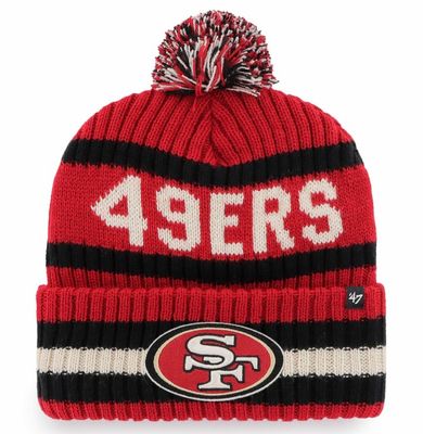 San Francisco 49ers Men's Red 47 Brand Cuffed Pom Knit Hat