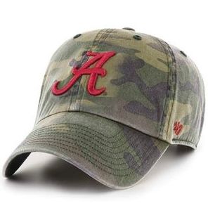 Alabama Crimson Tide Men’s Camo 47 Brand Clean Up Adjustable Hat