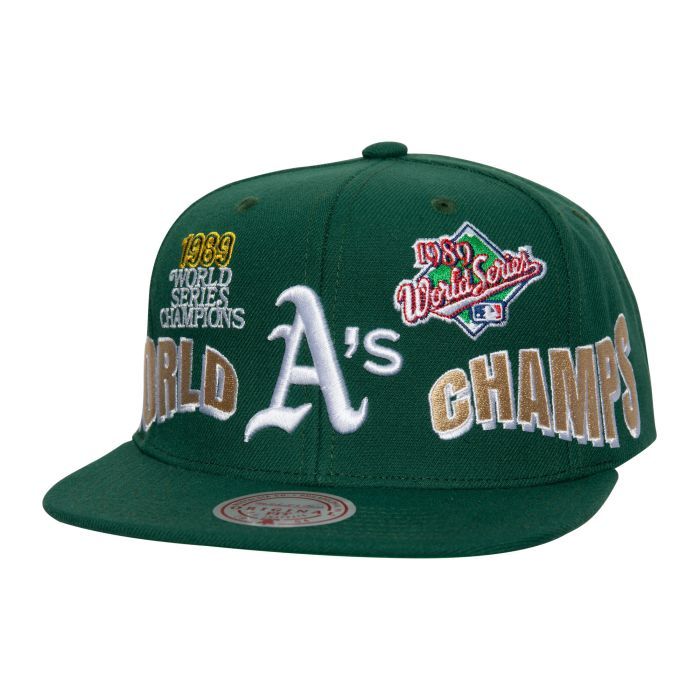 Oakland Athletics Men’s World Champs Mitchell & Ness Snapback Hat