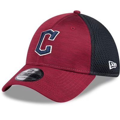 Cleveland Guardians Men's New Era Burgundy/Navy 2024 Gameday 39THIRTY Flex Hat