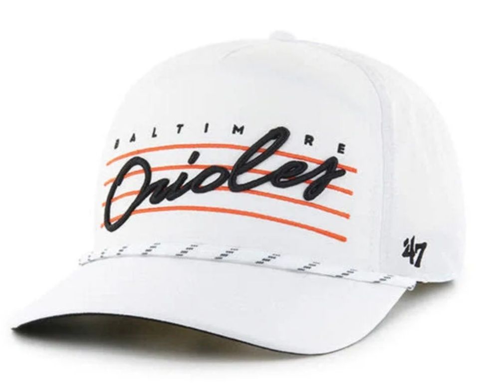 Baltimore Orioles Men’s White 47 Brand Hitch Adjustable Hat