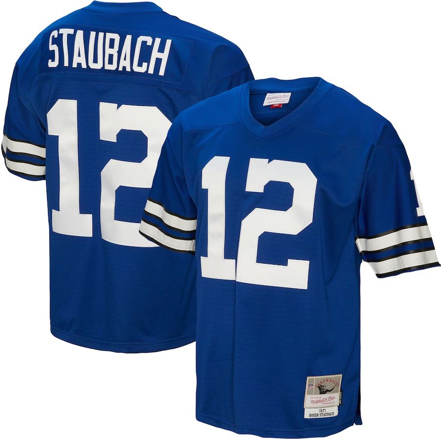 Dallas Cowboys Roger Staubach 1971 Men's Blue Mitchell & Ness Legacy Jersey