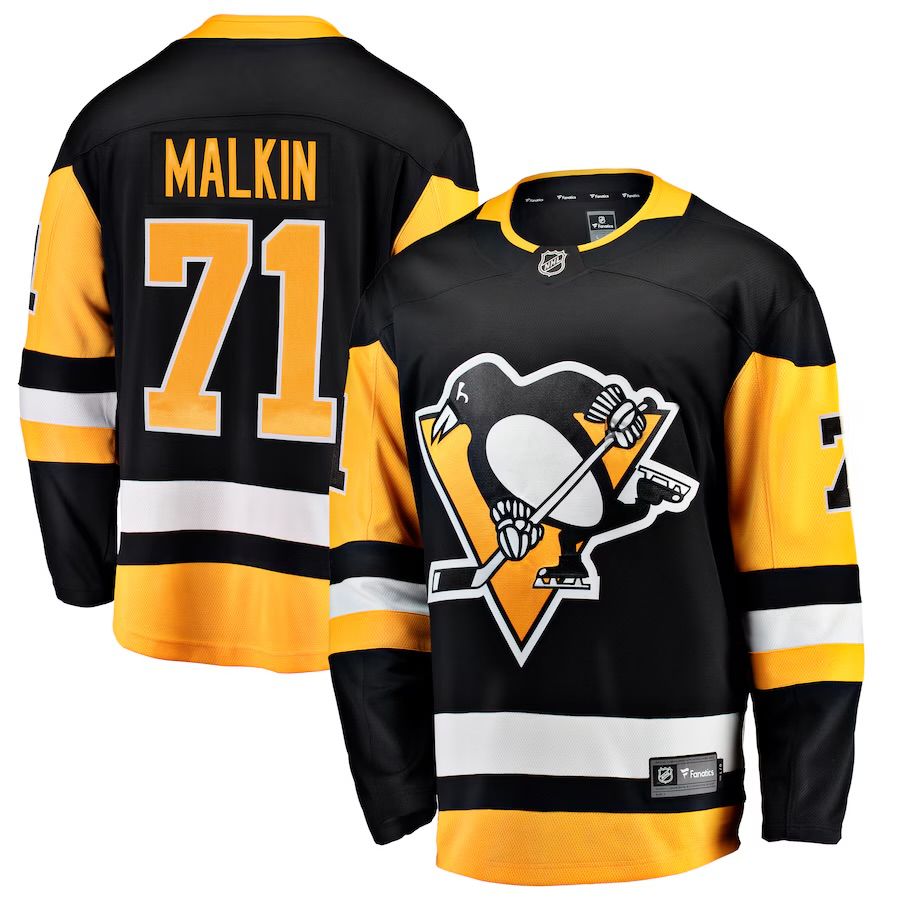 Pittsburgh Penguins Evgeni Malkin Men's Black Fanatics Breakaway Player Jersey