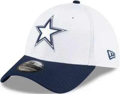 Dallas Cowboys Men's White New Era 39Thirty 2024 Training Camp Hat