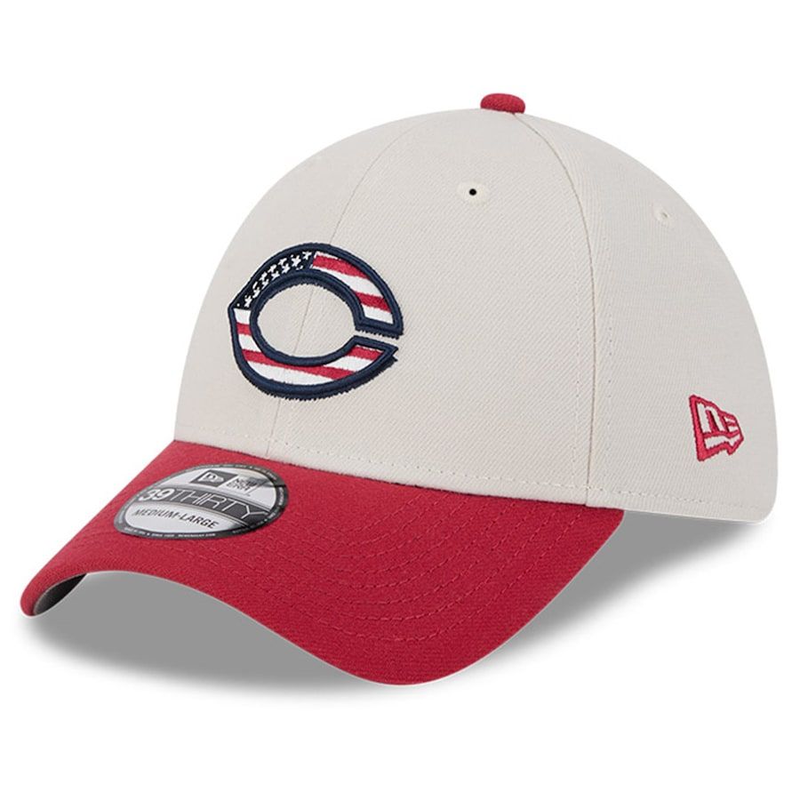 Cincinnati Reds Men's New Era 39Thirty July 4th 2024 Flex Fit Hat