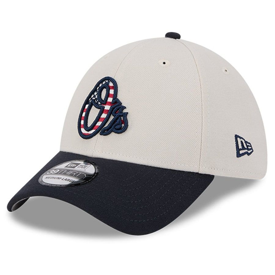 Baltimore Orioles Men's New Era 39Thirty July 4th 2024 Flex Fit Hat