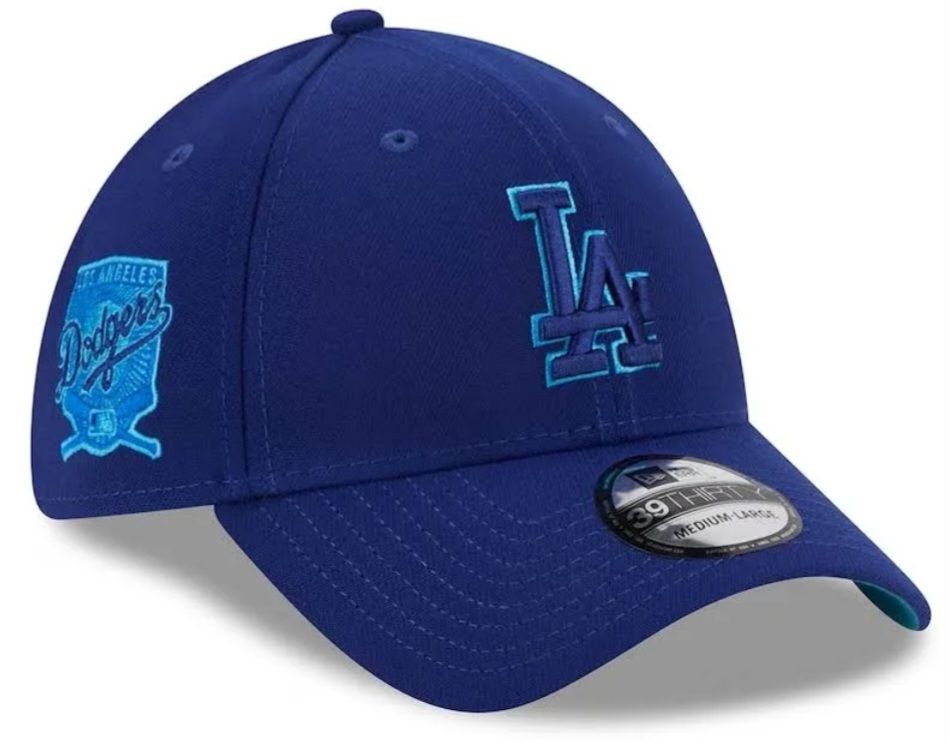 Los Angeles Dodgers Men's Blue New Era 39Thirty 2023 Fathers Day Flex Fit Hat