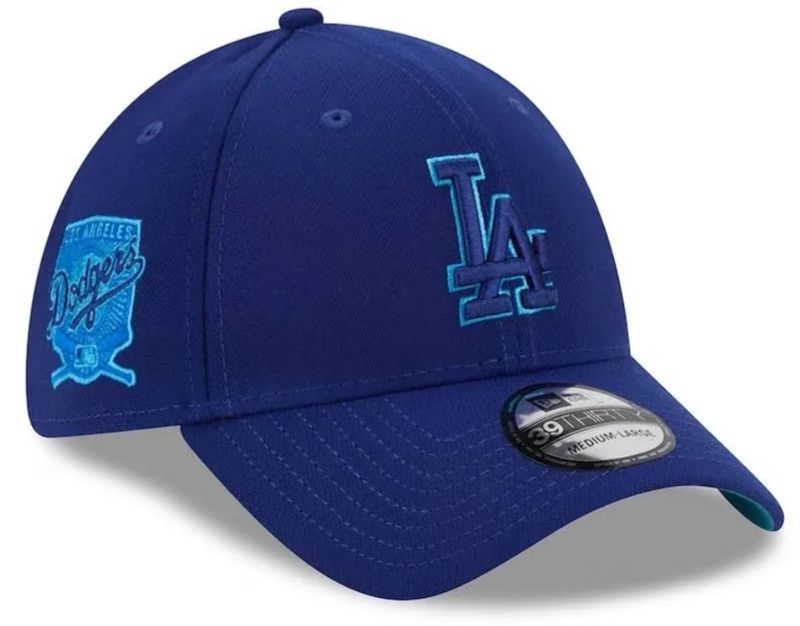 Los Angeles Dodgers Men's Blue New Era 39Thirty 2023 Fathers Day Flex Fit Hat