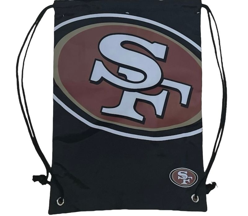 San Francisco 49ers Black Drawstring Backpack