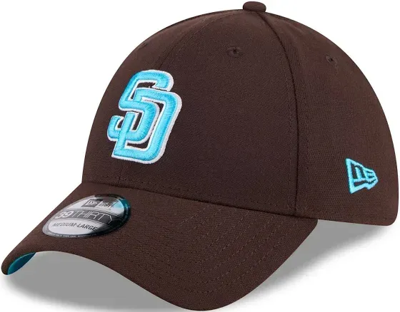 San Diego Padres Men's Brown New Era 39Thirty 2024 Fathers Day Flex Fit Hat