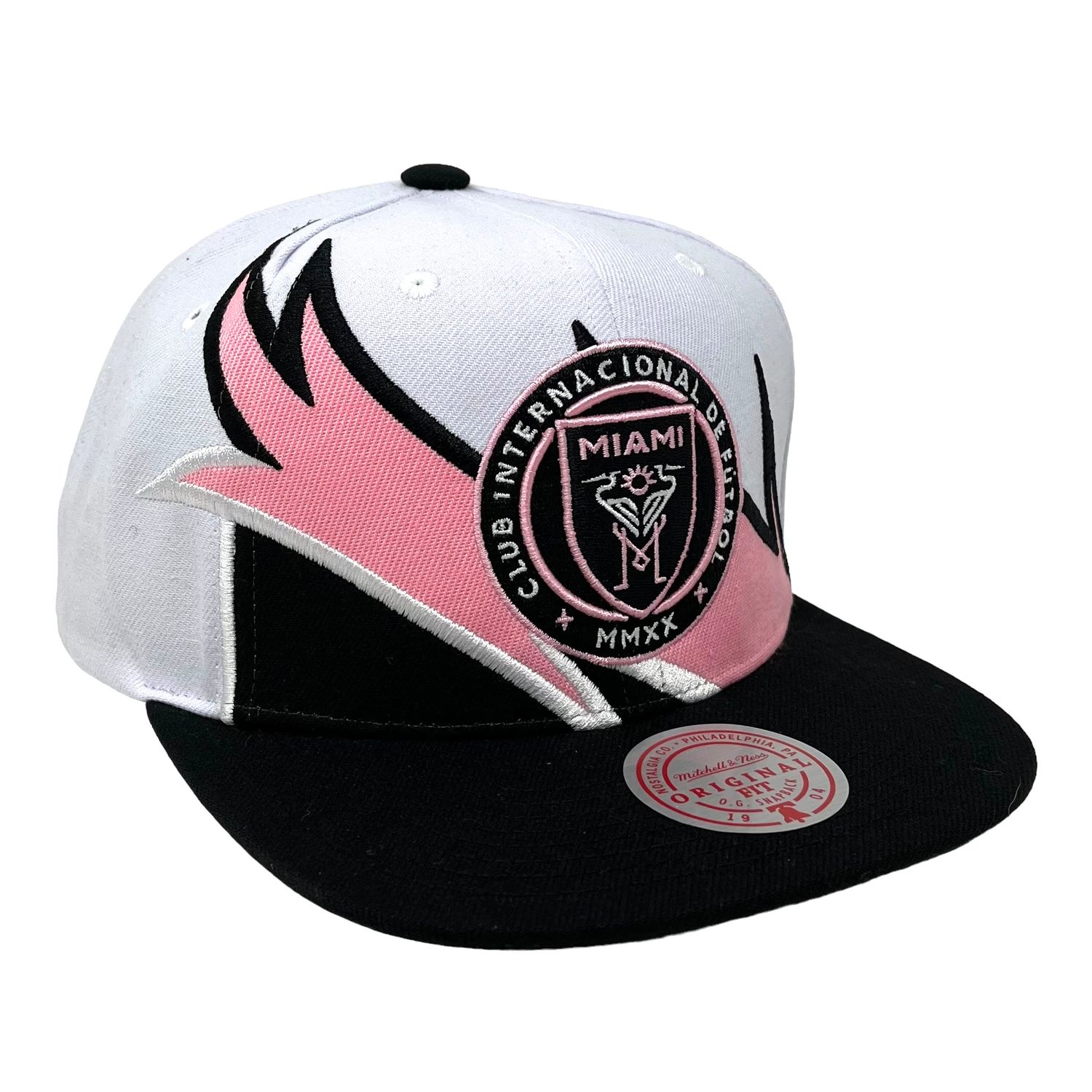 Inter Miami CF Men’s White Waverunner Mitchell & Ness Snapback Hat