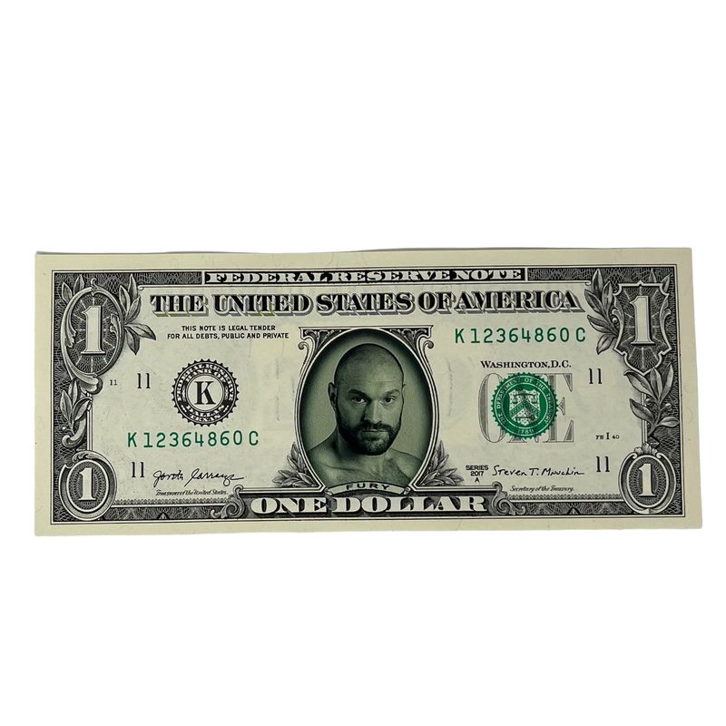 Tyson Fury Famous Face Dollar Bill