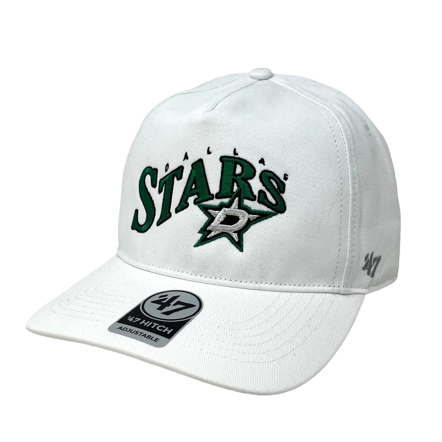 Dallas Stars Men’s White  47 Brand Hitch Adjustable Hat