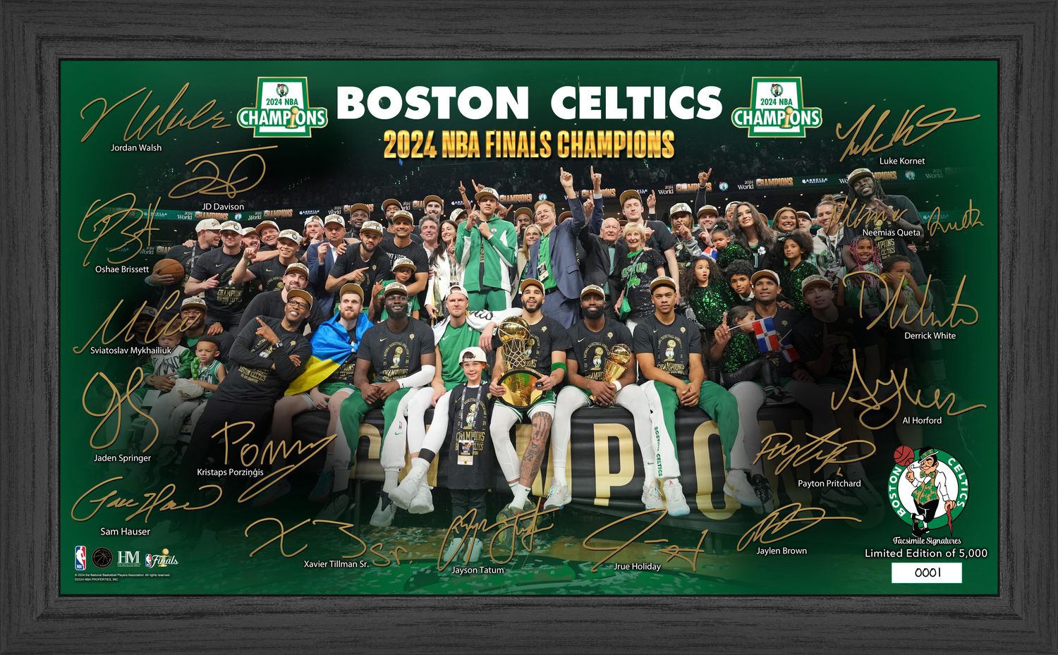 Boston Celtics 2024 Finals Champions Celebration Signature Court