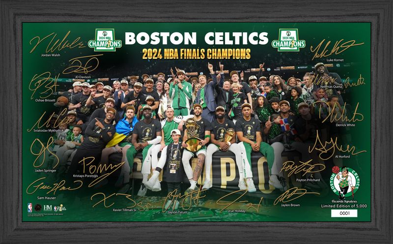 Boston Celtics 2024 Finals Champions Celebration Signature Court