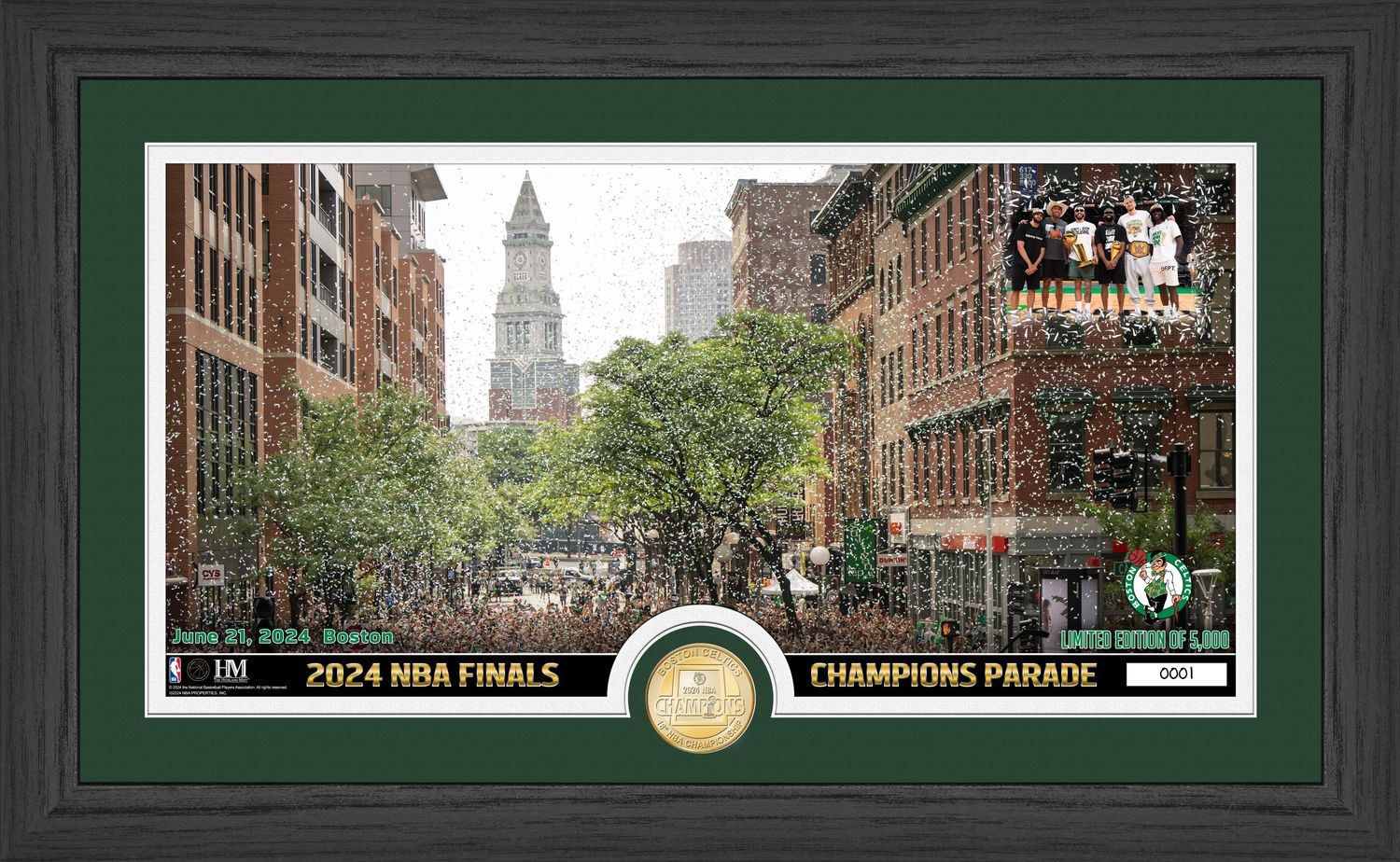 Boston Celtics 2024 Finals Champions Parade Bronze Coin Photo Mint