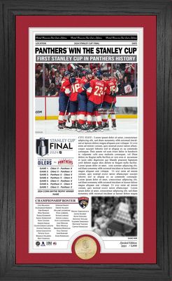 Florida Panthers 2024 Stanley Cup Champions Front Page News Bronze Coin Photo Mint