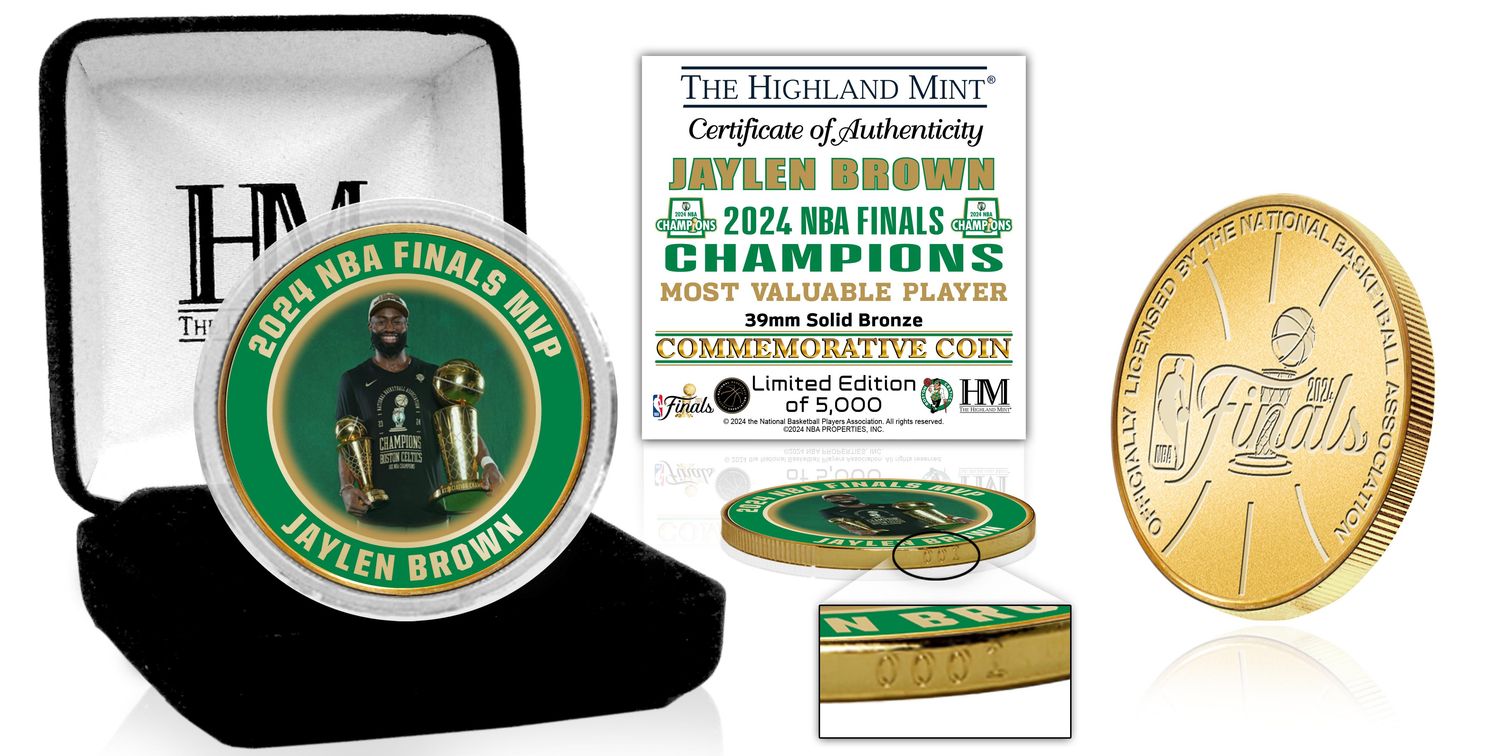 Boston Celtics 2024 Finals Champions MVP Color Coin