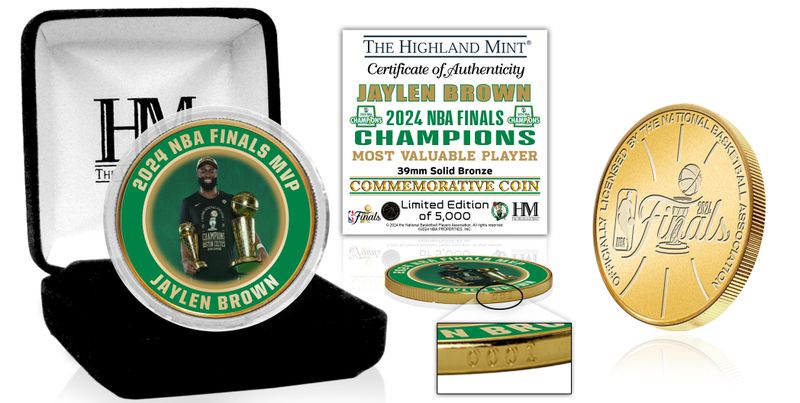 Boston Celtics 2024 Finals Champions MVP Color Coin