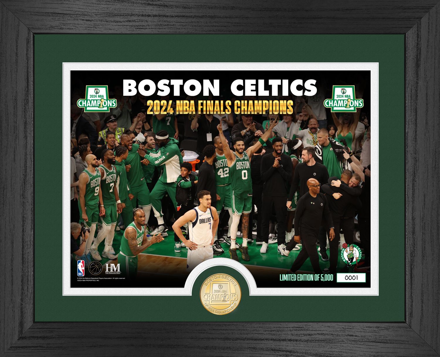 Boston Celtics 2024 Finals Champions Celebration Bronze Coin Photo Mint