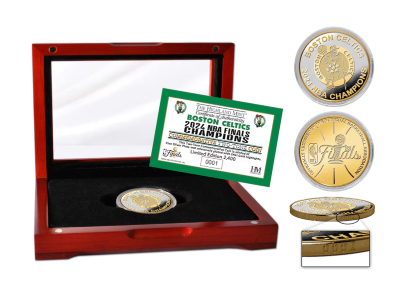 Boston Celtics 2024 Finals Champions Two-Tone Coin