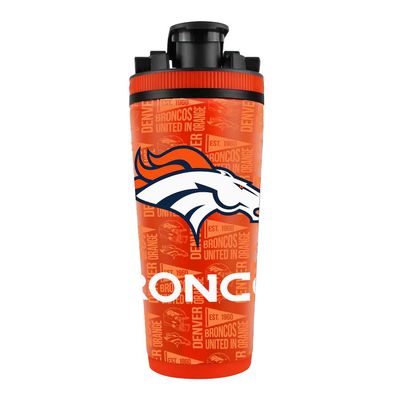 Denver Broncos 26oz 4D Stainless Steel Ice Shaker Bottle