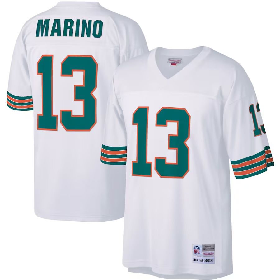 Miami Dolphins Dan Marino 1984 White Men's Mitchell & Ness Legacy Jersey