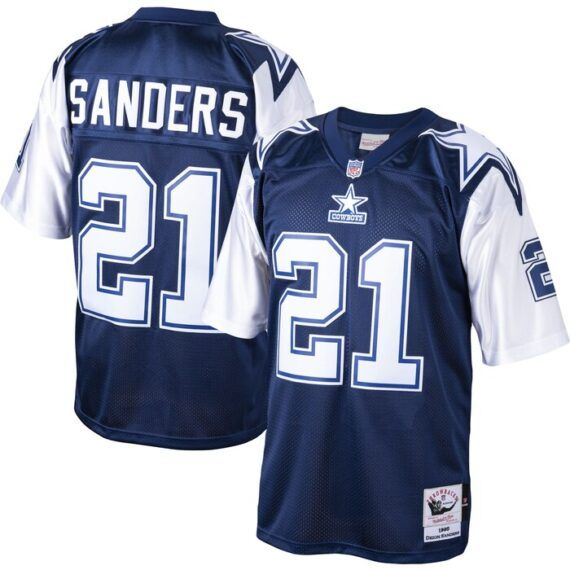 Dallas Cowboys Deion Sanders 1995 Blue Men's Mitchell & Ness Legacy Jersey