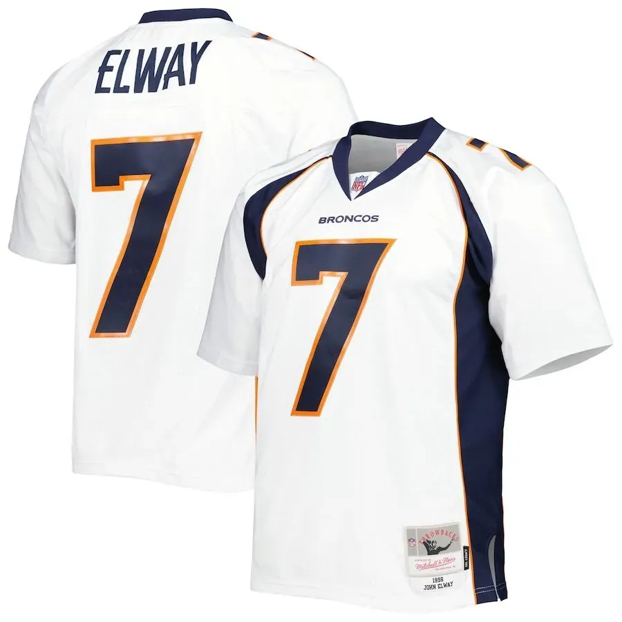 Denver Broncos John Elway 1998 White Men's Mitchell & Ness Legacy Jersey