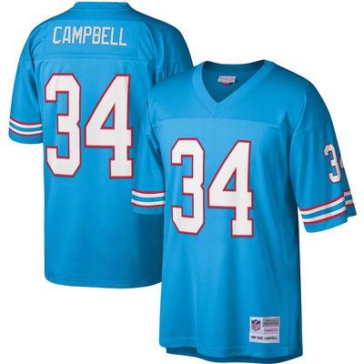 Houston Oilers Earl Campbell 1980 Blue Mitchell & Ness Men's Legacy Jersey
