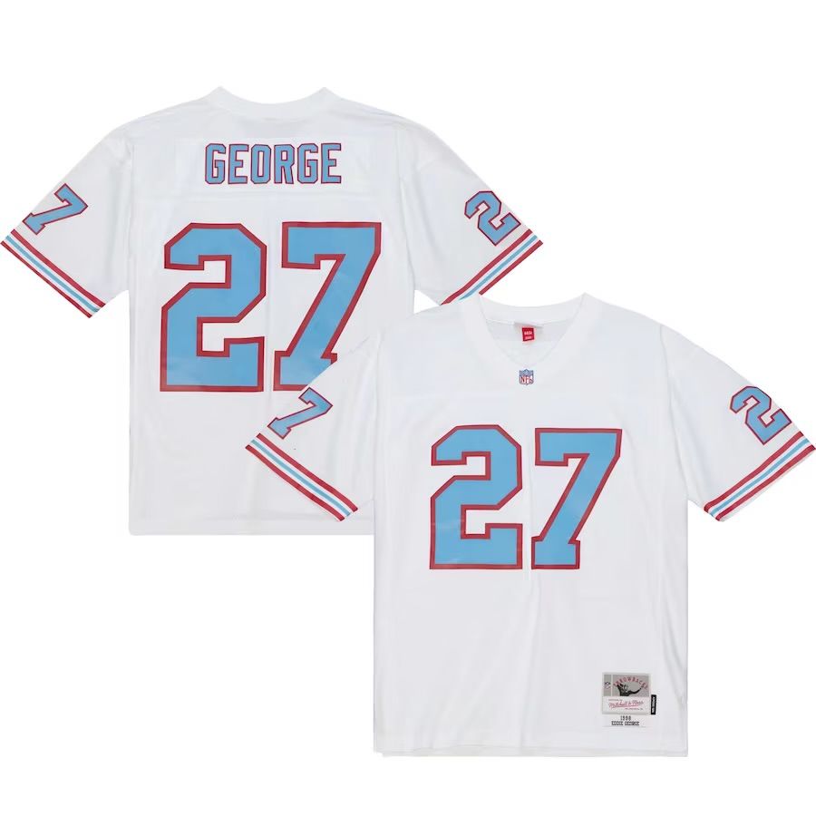 Houston Oilers Eddie George 1996 White Mitchell & Ness Men's Legacy Jersey