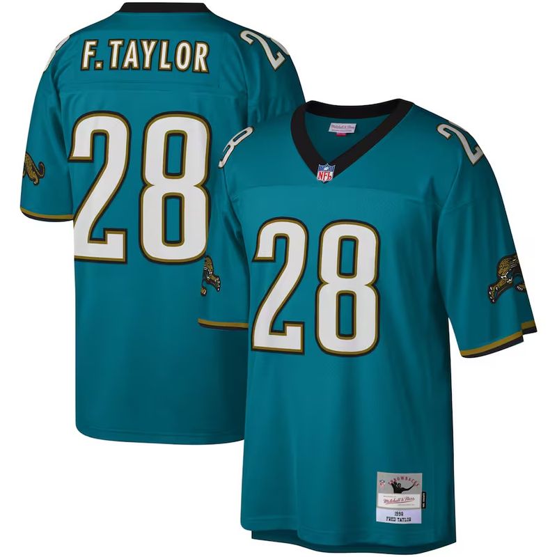 Jacksonville Jaguars Fred Taylor 1998 Teal Mitchell & Ness Men's Legacy Jersey
