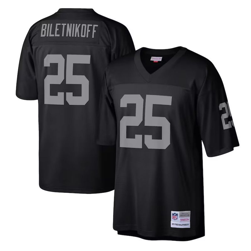 Las Vegas Raiders Fred Biletnikoff 1971 Black Mitchell & Ness Men's Legacy Jersey