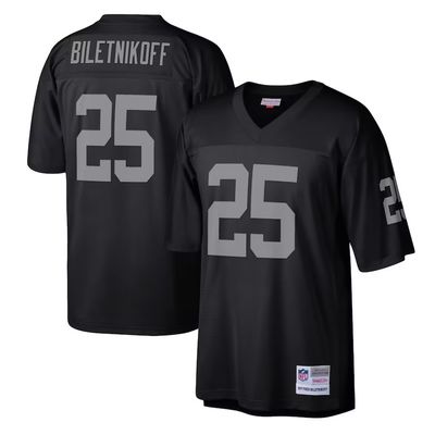 Las Vegas Raiders Fred Biletnikoff 1971 Black Mitchell & Ness Men's Legacy Jersey