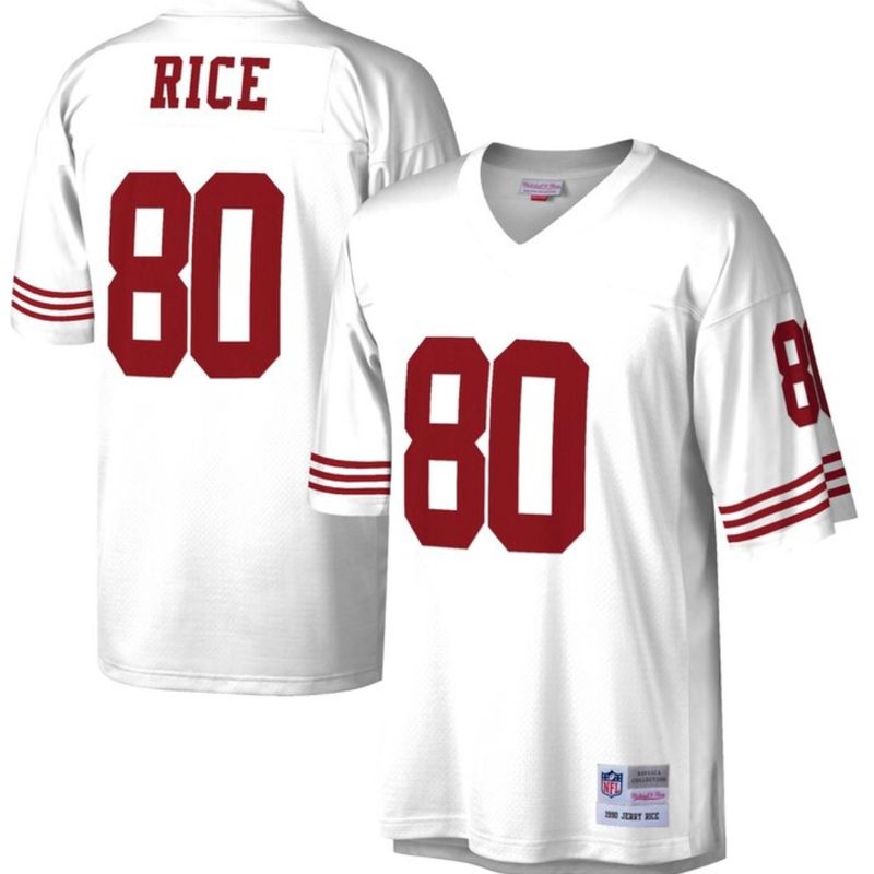 San Francisco 49ers Jerry Rice 1990 White Men's Mitchell & Ness Legacy Jersey
