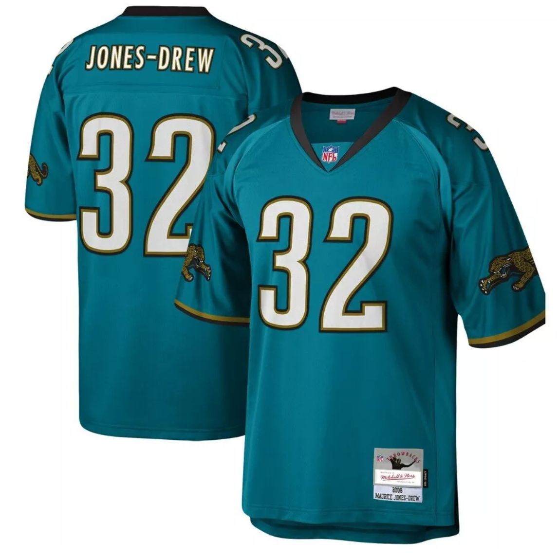 Jacksonville Jaguars Maurice Jones Drew 2008 Teal Mitchell & Ness Men's Legacy Jersey