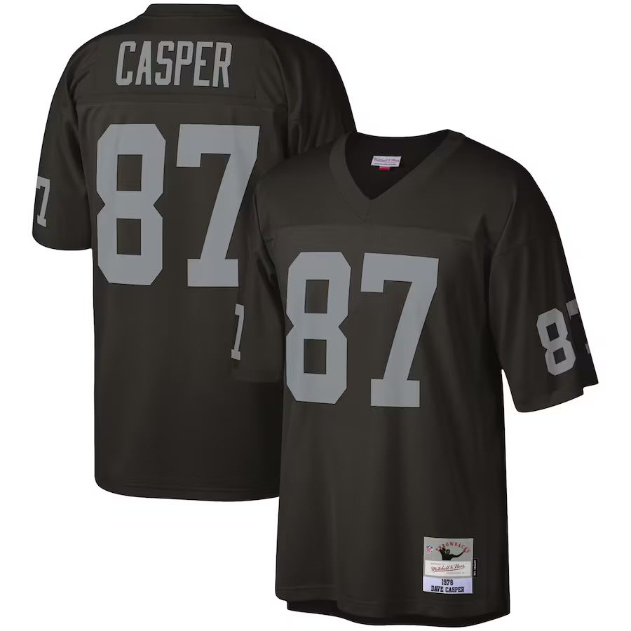 Las Vegas Raiders Dave Casper 1976 Black Mitchell & Ness Men's Legacy Jersey
