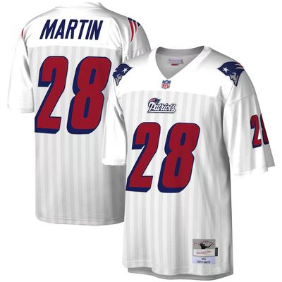 New England Patriots Curtis Martin 1995 White Mitchell & Ness Men's Legacy Jersey