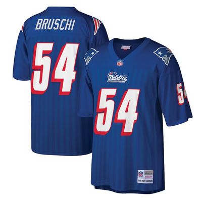 New England Patriots Teddy Bruschi 1996 Blue Mitchell & Ness Men's Legacy Jersey