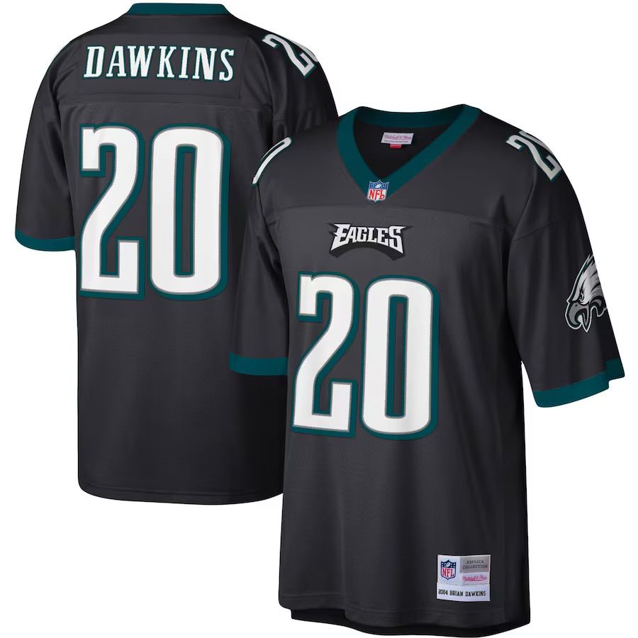 Philadelphia Eagles Brian Dawkins 2004 Men's Black Mitchell & Ness Legacy Jersey