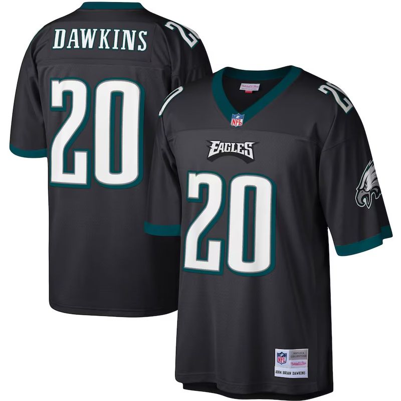 Philadelphia Eagles Brian Dawkins 2004 Men's Black Mitchell & Ness Legacy Jersey