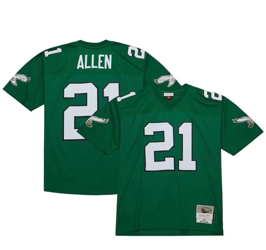 Philadelphia Eagles Eric Allen 1990 Men's Green Mitchell & Ness Legacy Jersey