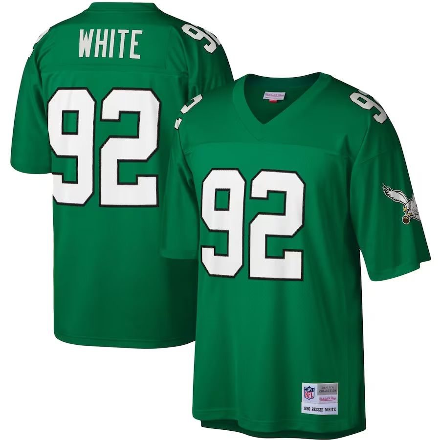 Philadelphia Eagles Reggie White 1990 Men's Green Mitchell & Ness Legacy Jersey