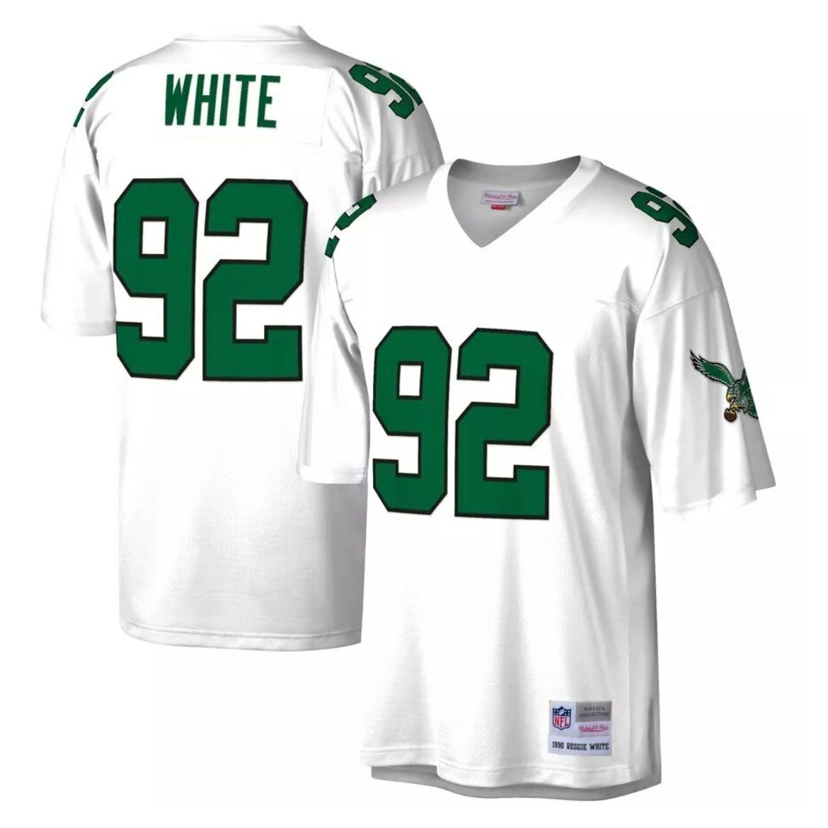 Philadelphia Eagles Reggie White 1990 Men's White Mitchell & Ness Legacy Jersey