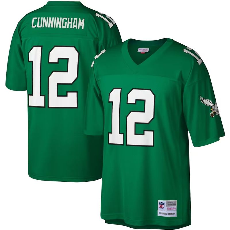 Philadelphia Eagles Randall Cunningham 1990 Men's Green Mitchell & Ness Legacy Jersey